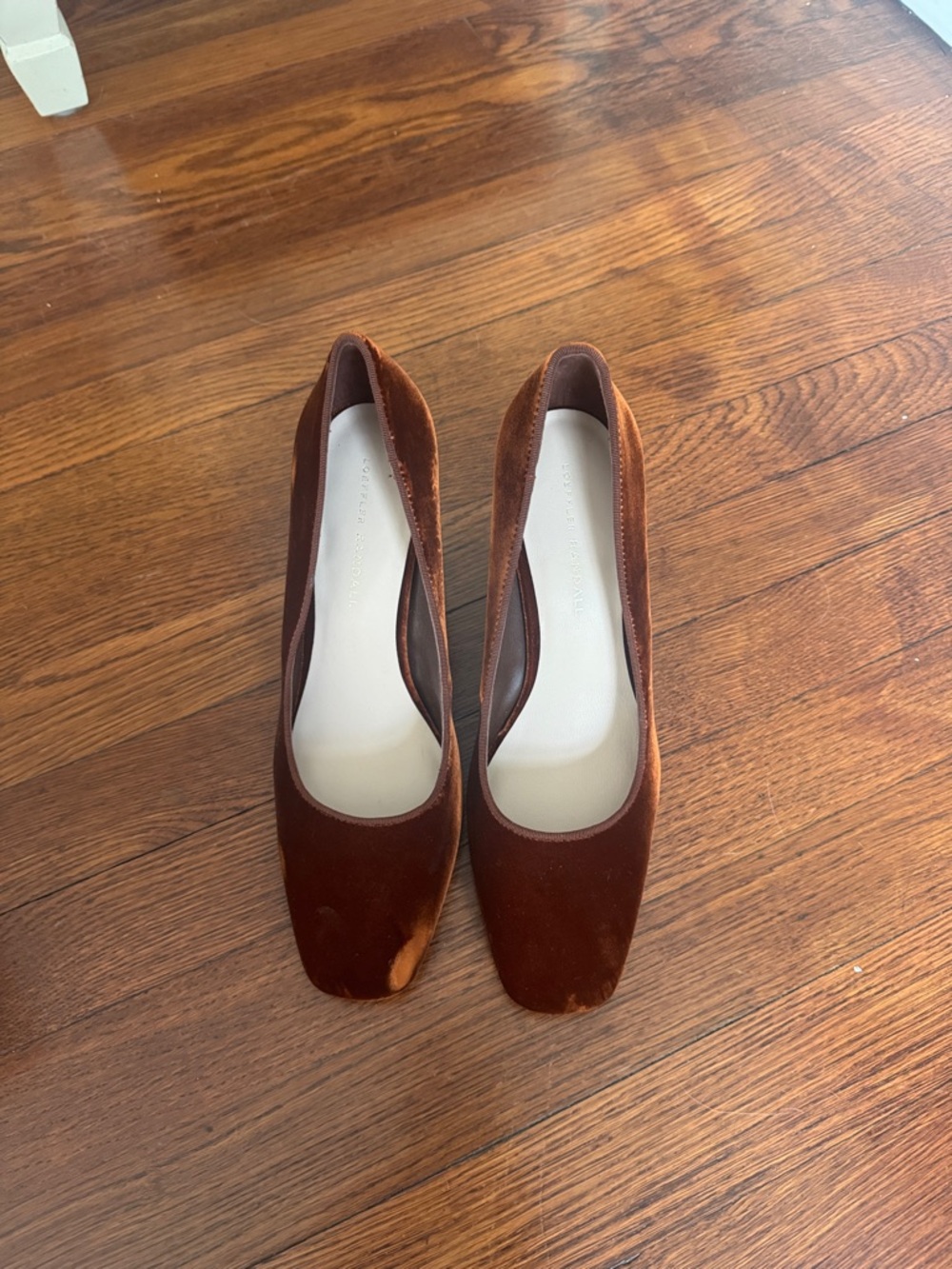 Loeffler Randall Brown Velvet Square-Toe Pumps